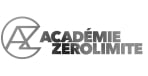 Logo d'académie zéro limite en noir et blanc